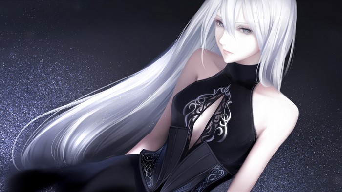 A2 from Nier: Automata in Black Dress