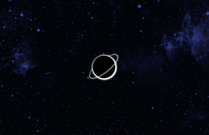 Black hole with accretion disk in deep space