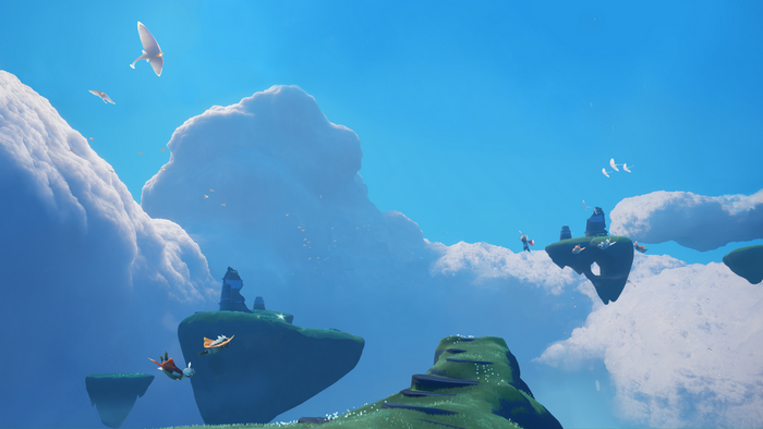 Sky: Children of the Light floating islands and birds