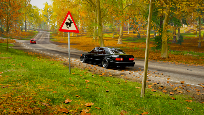 Black Mercedes-Benz 190E 2.5 16V Evolution 2 in Forza Horizon 4