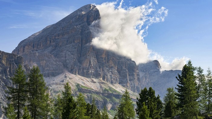Majestic Dolomites Mountain Range in Veneto, Italy