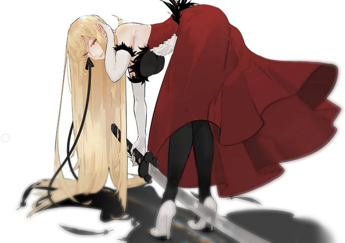 Oshino Shinobu from Monogatari Series with Katana