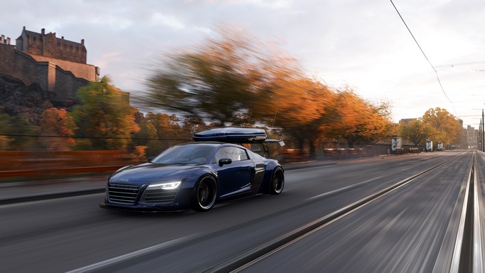 4K Audi R8 GT in Edinburgh during Fall