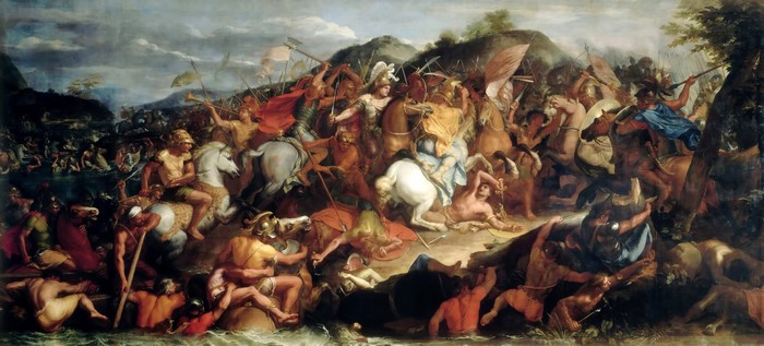 4K The Battle of the Granicus River by Charles Le Brun