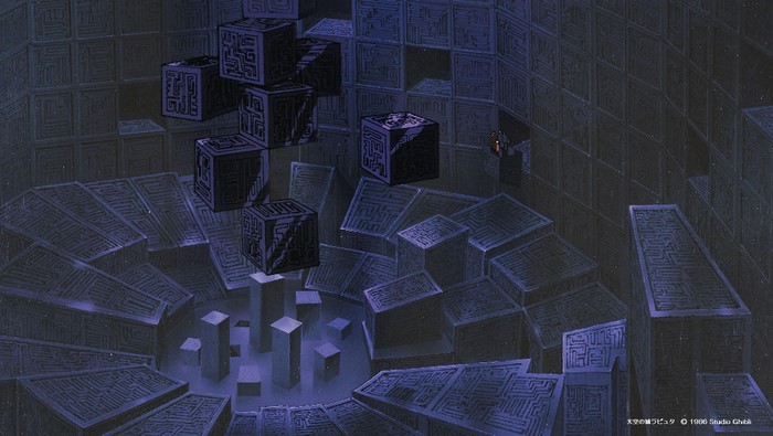 Laputa: Castle in the Sky - Floating Cubes and Maze Structures