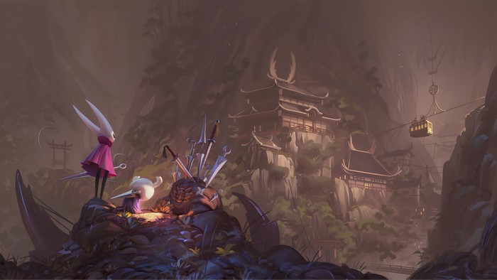 Hollow Knight Mysterious Castle Scene