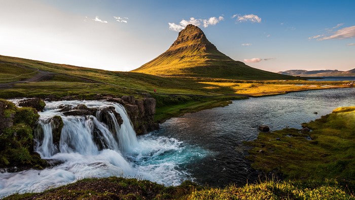 Kirkjufell mountain and waterfall in Iceland