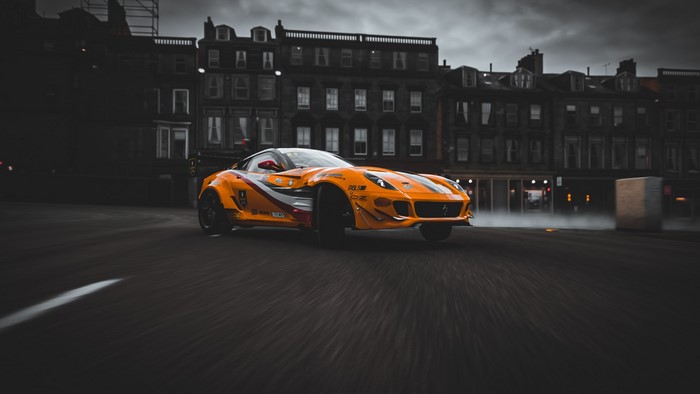 Orange Ferrari 599 Drift Car in Forza Horizon 4