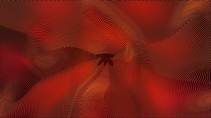 Fnatic abstract logo with red and orange wavy lines