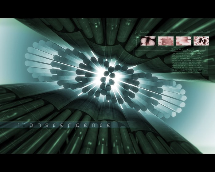 Abstract 3D digital art with text