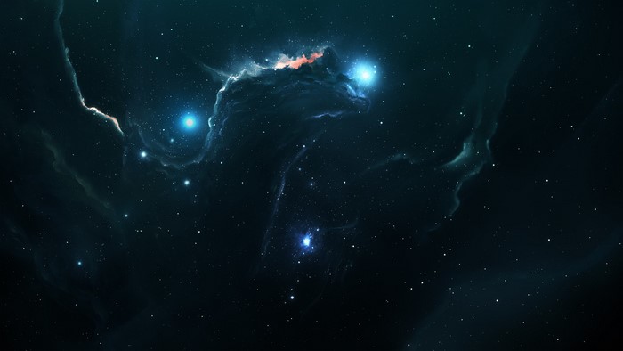 Digital art of a nebula with stars