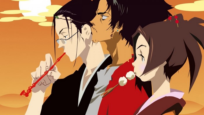 Fuu, Mugen, and Jin from Samurai Champloo