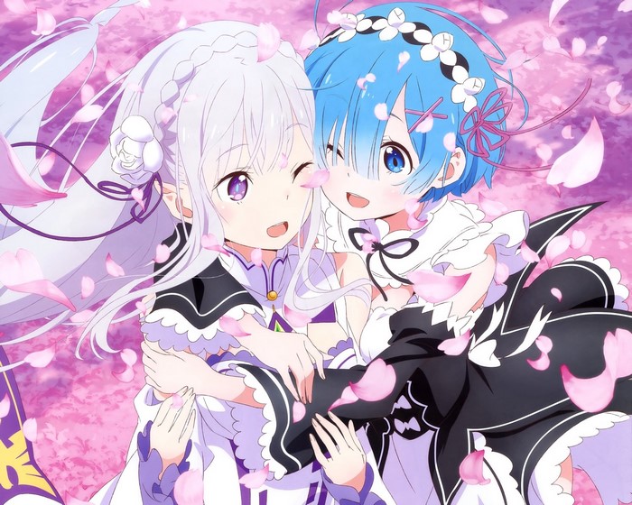 Emilia and Rem from Re:Zero