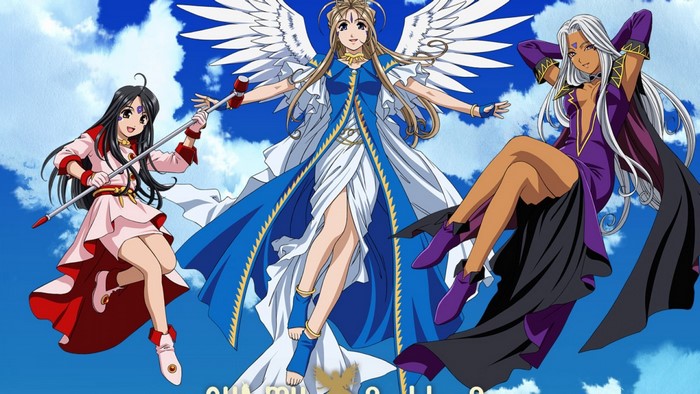 Belldandy, Urd, and Skuld from Ah! My Goddess