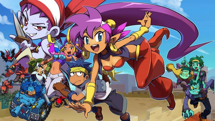 Shantae and friends with Risky Boots and zombies