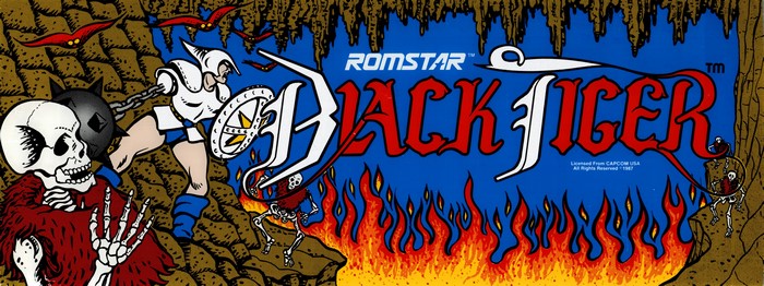 Black Tiger Arcade Marquee by Romstar