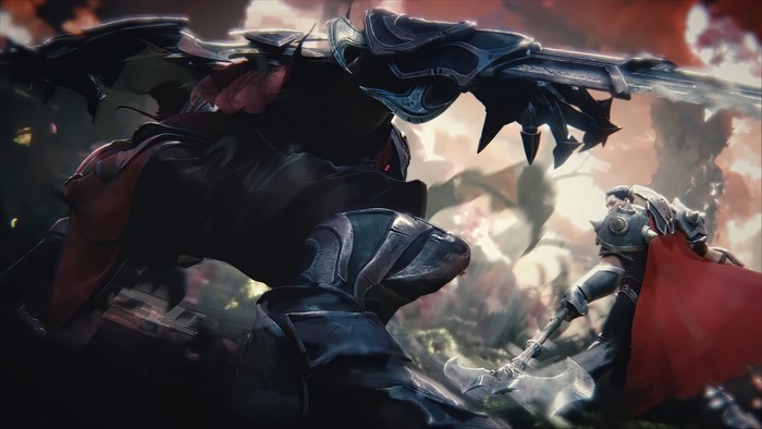 4K League of Legends characters in battle