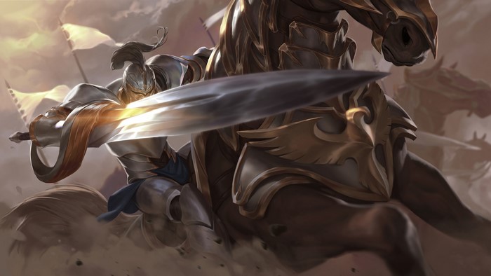 Knight on horseback from Legends of Runeterra