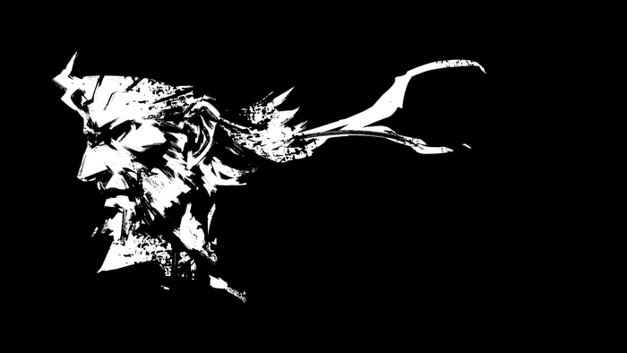 Big Boss from Metal Gear Solid monochrome art