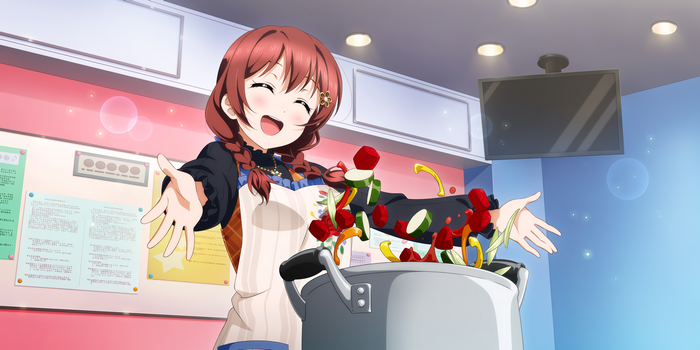 Emma Verde from Love Live! Series cooking