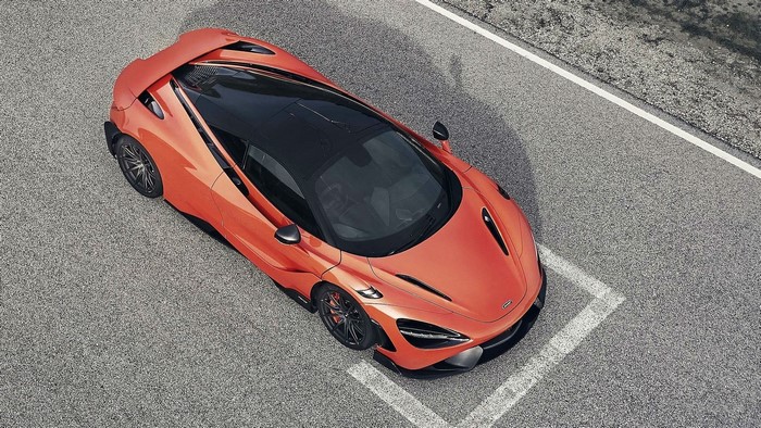 McLaren 765LT supercar from above