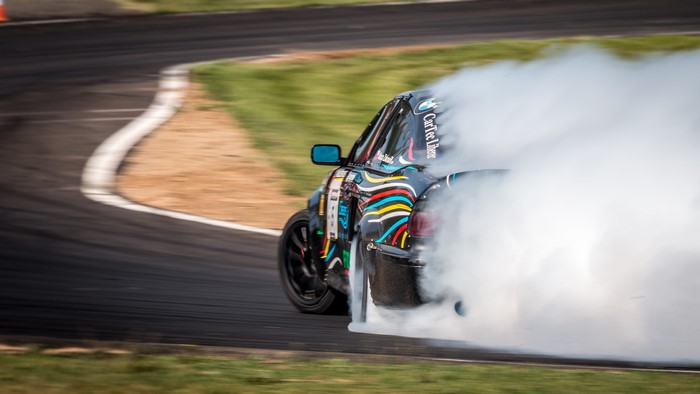 4K BMW Drifting Car on Track with Smoke