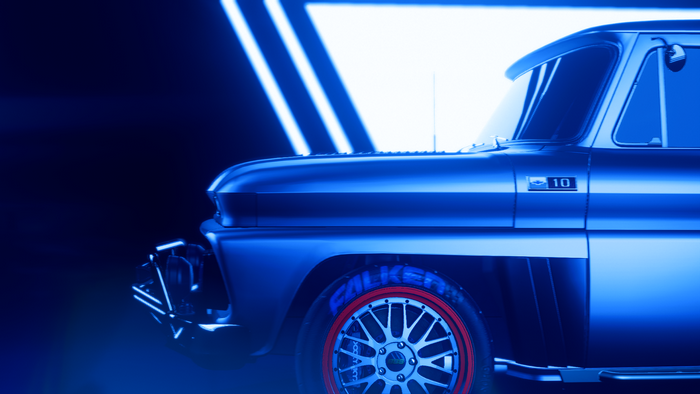 Blue Chevrolet C10 from Need for Speed: Heat