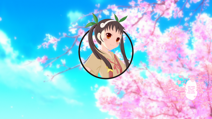 Anime girl with cherry blossoms