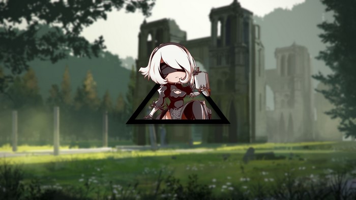 2B from Nier: Automata in a Chibi Style