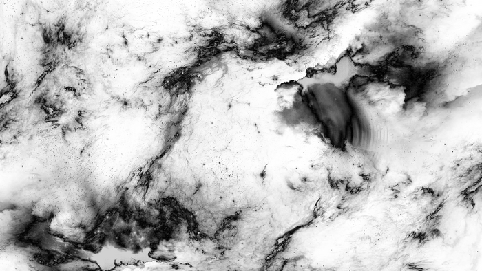 Monochrome marble texture with dark swirling patterns