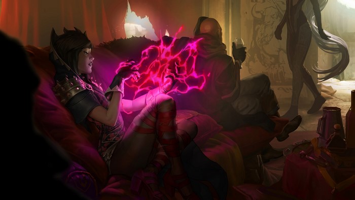 Girl casting magic from Legends of Runeterra