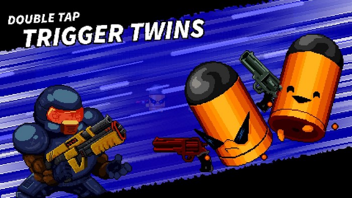 Double Tap Trigger Twins pixel art game art