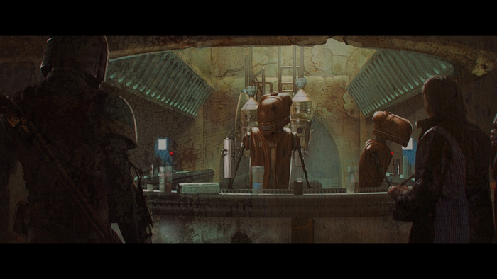 The Mandalorian in a Cantina