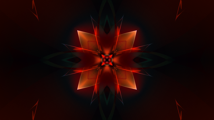 Abstract glowing red sign