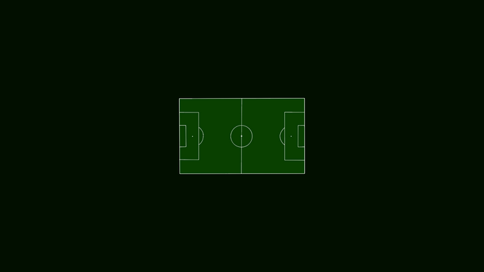 Minimalist soccer field illustration