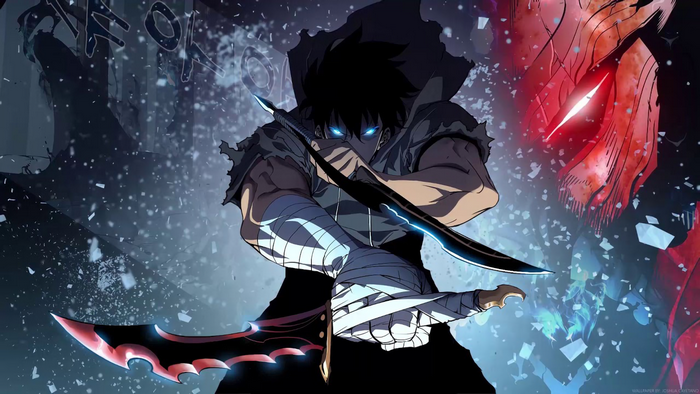Sung Jinwoo and Shadow Monarch from Solo Leveling