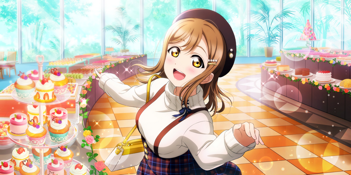 Kunikida Hanamaru from Love Live! Sunshine!! at a dessert buffet