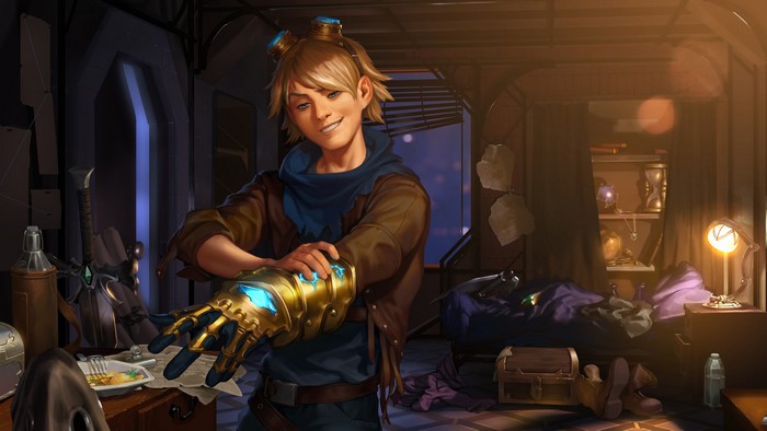 Ekko from League of Legends wearing a glove