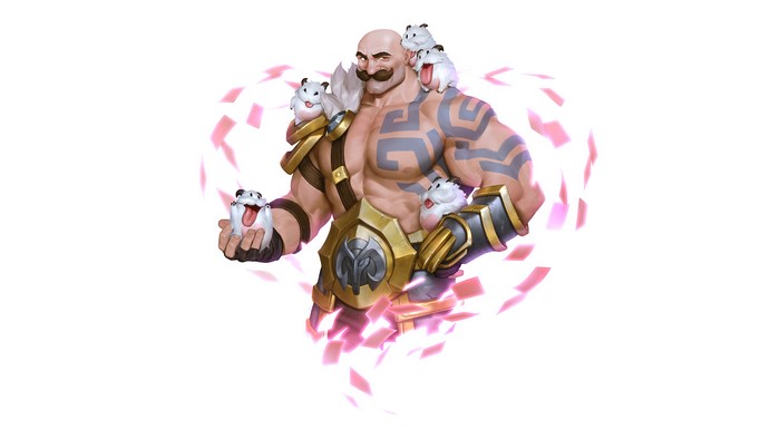 4K League of Legends: Braum with Poros