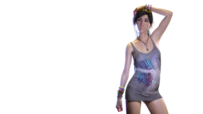 Sakirah Rodaun in Glowing 4K Tank Top Pose