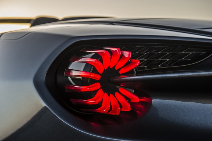 Aston Martin Vanquish Zagato taillight closeup