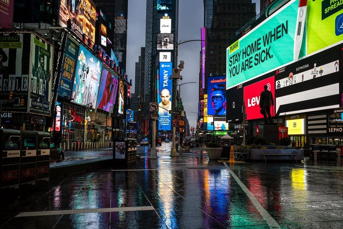 Times Square New York City with Digital Billboards