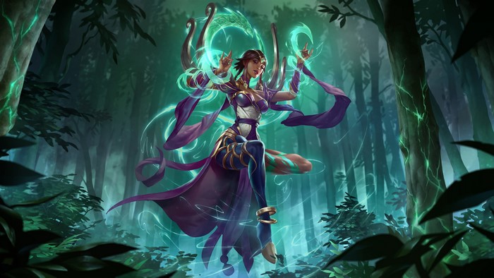Karma from League of Legends in Legends of Runeterra