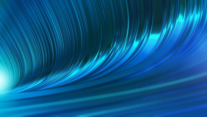 Abstract blue and white flowing lines
