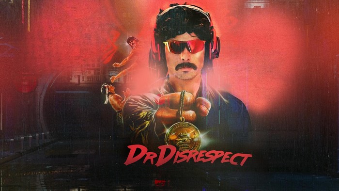 Dr Disrespect holding a medal
