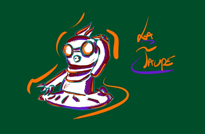 4K artwork of a character with glasses