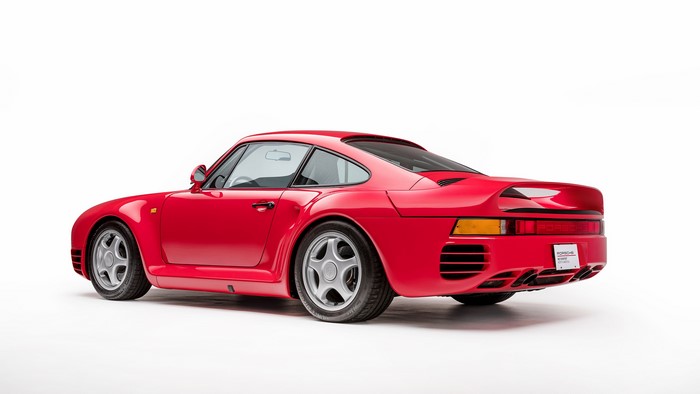 Red Porsche 959 Sports Car