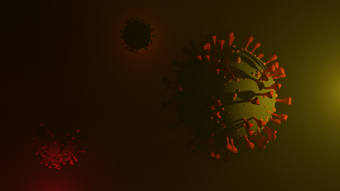3D render of Coronavirus particles
