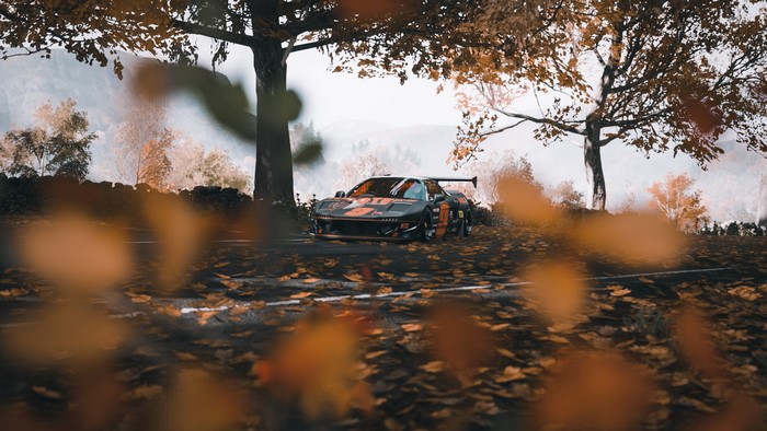 Honda NSX Mk1 in Forza Horizon 4 with autumn leaves