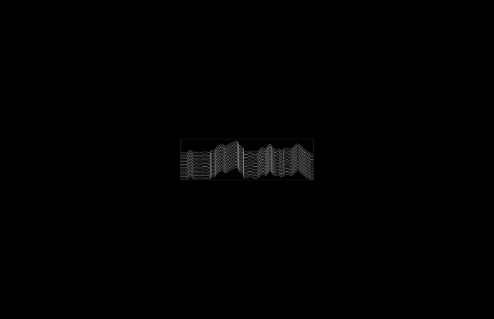 Monochrome abstract waveform visualization